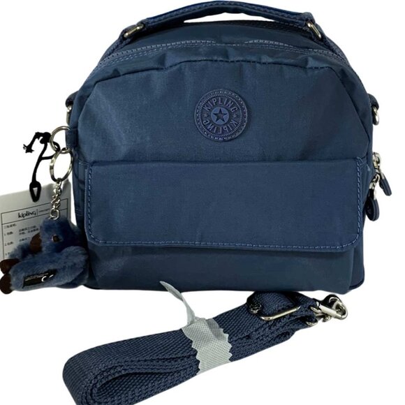 brand new reduced Kipling CANDY Handbag convertible to backpack deep blue navy - Picture 5 of 14